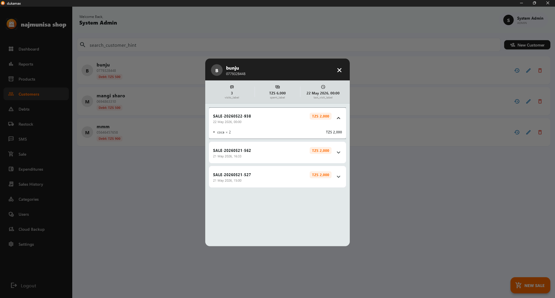 DukaMax POS customer tracking - Manage customer profiles, purchase history, and contact information